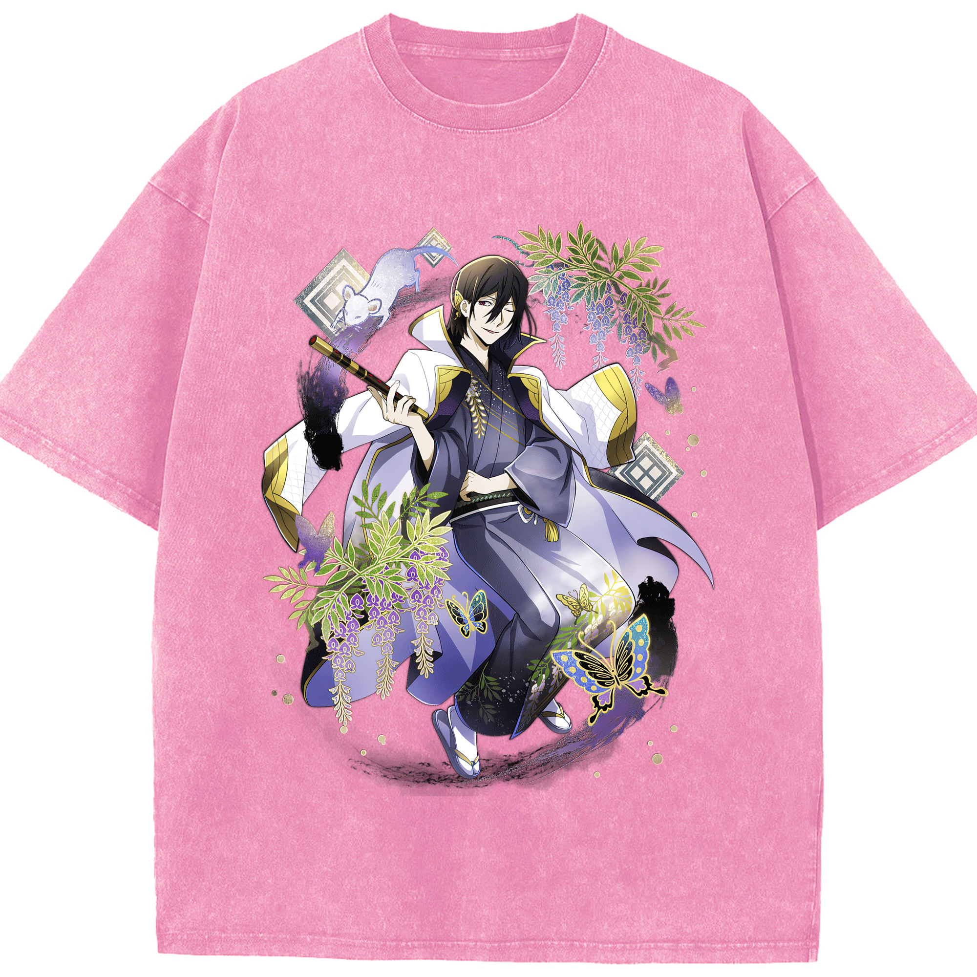 （画像用） 文豪ストレイドッグス Bungo Stray Dogs 綿100% ヴィンテージ風 半袖Tシャツ（フロントプリント）